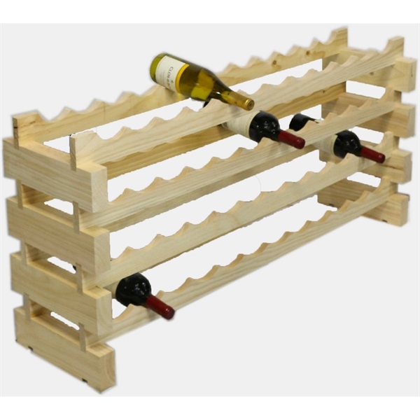 4 layer wine rack made of renewable plantation pine wood, natural.... from ASI 55450 Franmara Inc