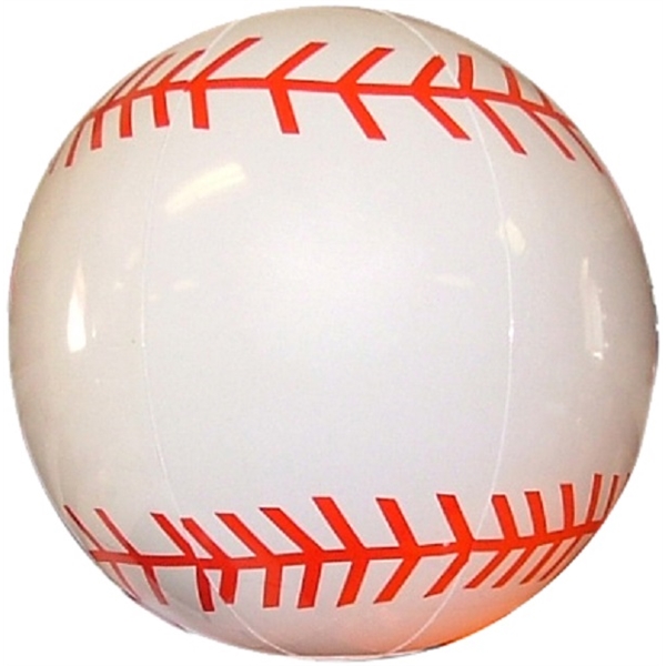 Inflatable beach ball with baseball sports design, With Large 4" Imprint... from ASI 45100 Chulani Promotional Products, Inc / Competitive Edge Innovations/Chulani