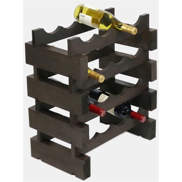 4 layer wine rack made of renewable plantation pine wood, natural.... from ASI 55450 Franmara Inc