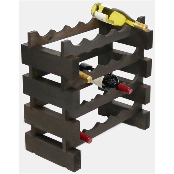 4 layer wine rack made of renewable plantation pine wood, natural.... from ASI 55450 Franmara Inc