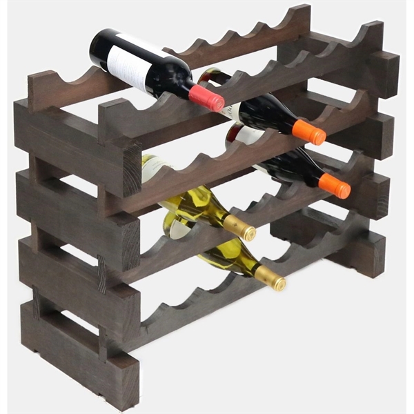 4 layer wine rack made of renewable plantation pine wood, natural.... from ASI 55450 Franmara Inc
