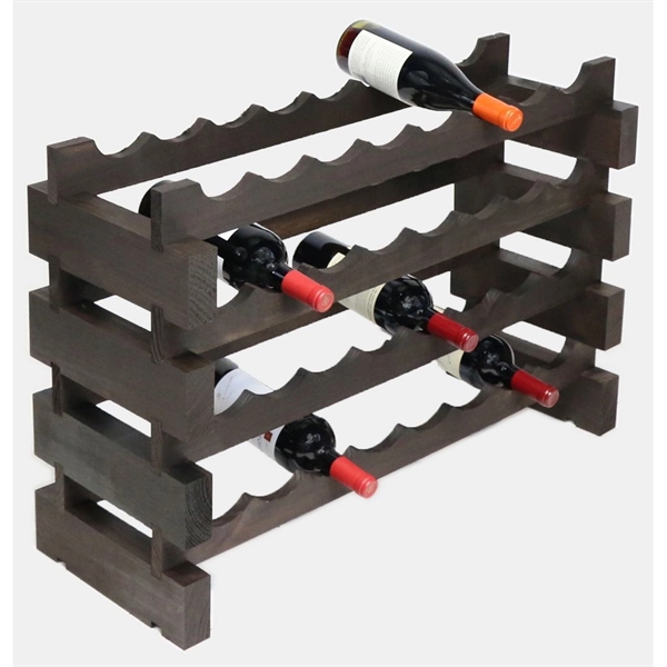 4 layer wine rack made of renewable plantation pine wood, natural.... from ASI 55450 Franmara Inc