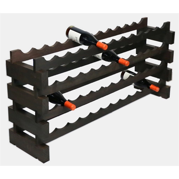 4 layer wine rack made of renewable plantation pine wood, natural.... from ASI 55450 Franmara Inc