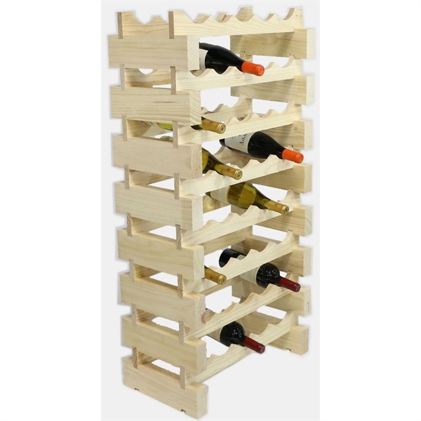 8 layer wine rack made of renewable plantation pine wood, natural.... from ASI 55450 Franmara Inc