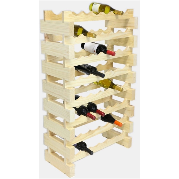 8 layer wine rack made of renewable plantation pine wood, natural.... from ASI 55450 Franmara Inc