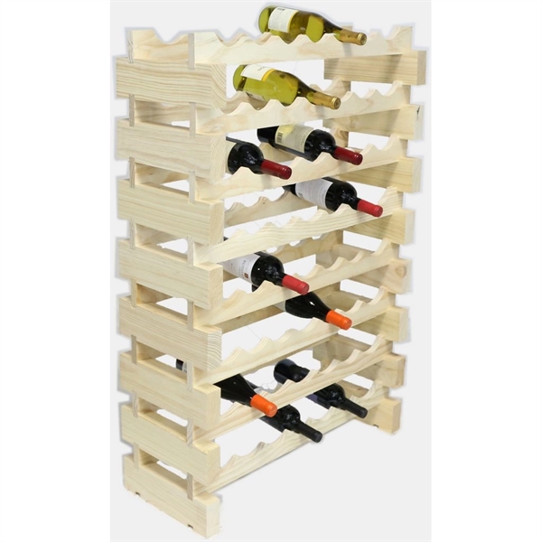 8 layer wine rack made of renewable plantation pine wood, natural.... from ASI 55450 Franmara Inc