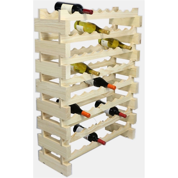 8 layer wine rack made of renewable plantation pine wood, natural.... from ASI 55450 Franmara Inc