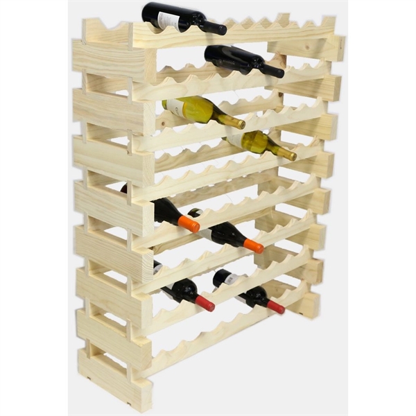 8 layer wine rack made of renewable plantation pine wood, natural.... from ASI 55450 Franmara Inc