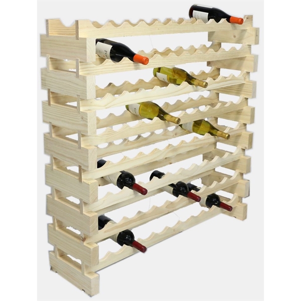8 layer wine rack made of renewable plantation pine wood, natural.... from ASI 55450 Franmara Inc
