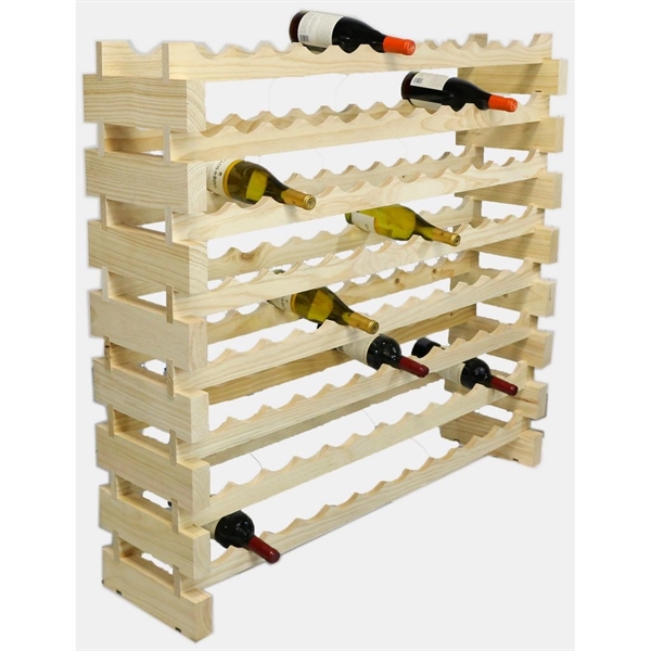 8 layer wine rack made of renewable plantation pine wood, natural.... from ASI 55450 Franmara Inc