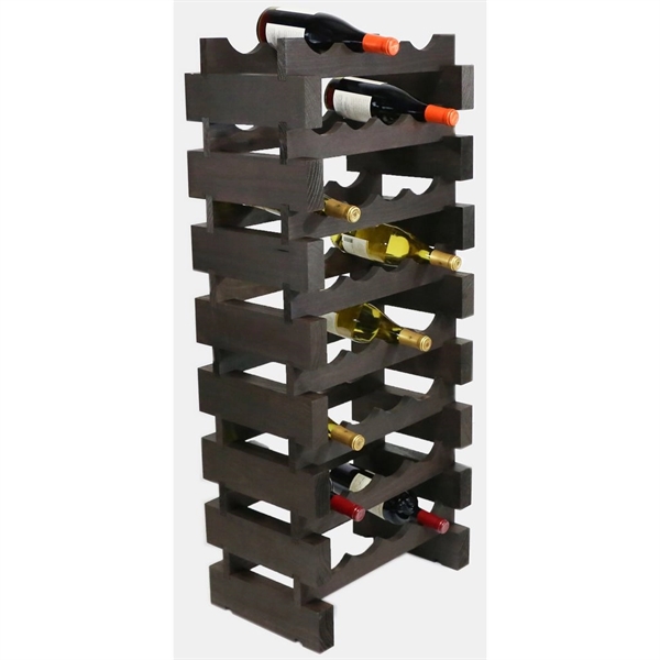 8 layer wine rack made of renewable plantation pine wood, natural.... from ASI 55450 Franmara Inc