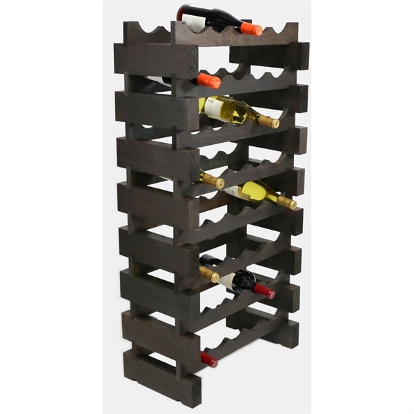 8 layer wine rack made of renewable plantation pine wood, natural.... from ASI 55450 Franmara Inc