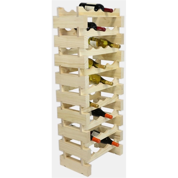 9 layer wine rack made of renewable plantation pine wood, natural.... from ASI 55450 Franmara Inc