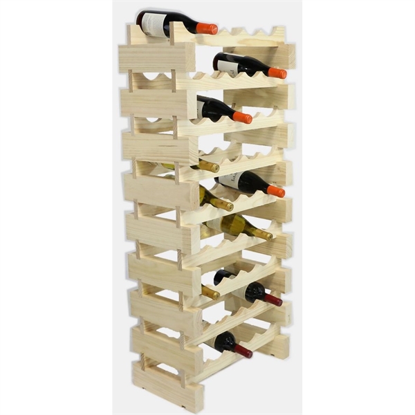9 layer wine rack made of renewable plantation pine wood, natural.... from ASI 55450 Franmara Inc
