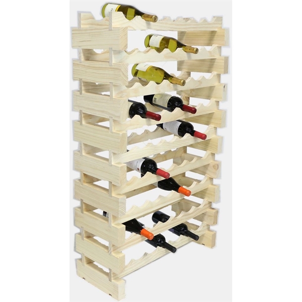 9 layer wine rack made of renewable plantation pine wood, natural.... from ASI 55450 Franmara Inc