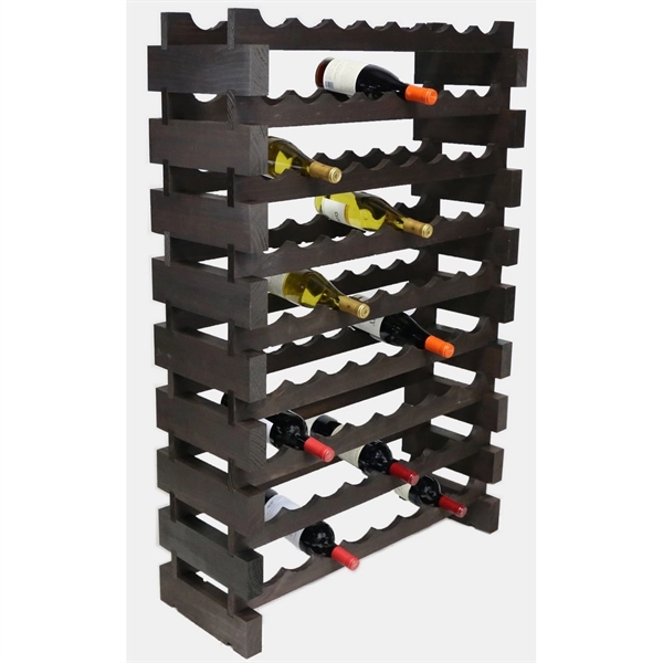 9 layer wine rack made of renewable plantation pine wood, stained.... from ASI 55450 Franmara Inc