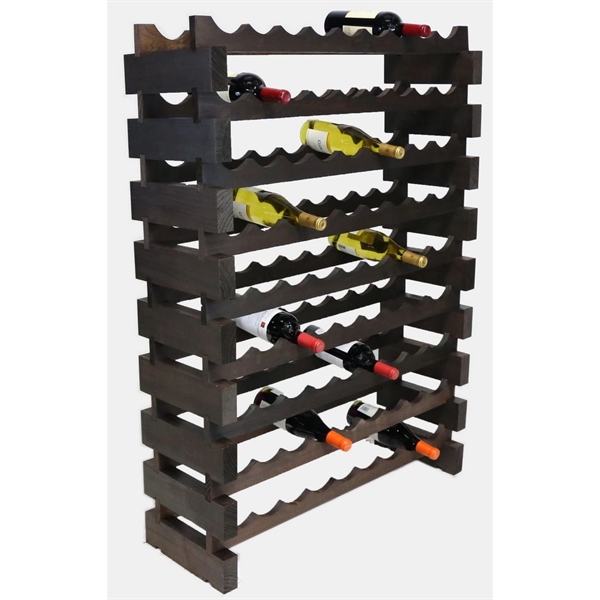 9 layer wine rack made of renewable plantation pine wood, stained.... from ASI 55450 Franmara Inc