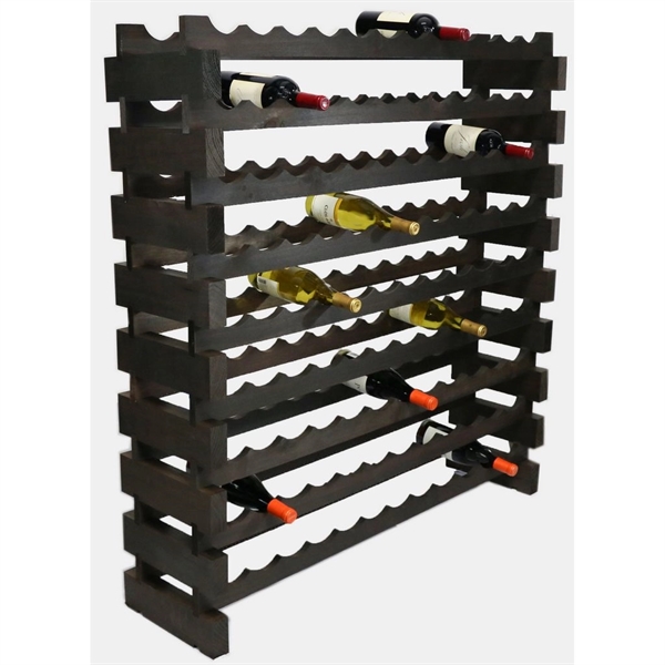 9 layer wine rack made of renewable plantation pine wood, stained.... from ASI 55450 Franmara Inc