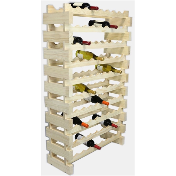 10 layer wine rack made of renewable plantation pine wood, natural.... from ASI 55450 Franmara Inc