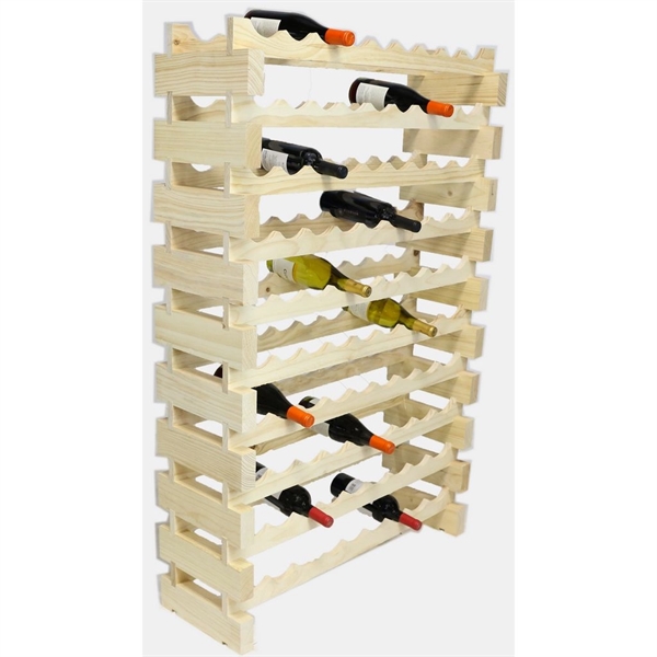 10 layer wine rack made of renewable plantation pine wood, natural.... from ASI 55450 Franmara Inc
