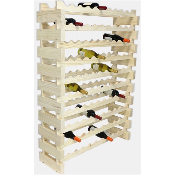 10 layer wine rack made of renewable plantation pine wood, natural.... from ASI 55450 Franmara Inc