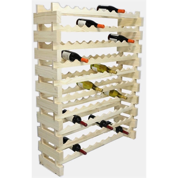 10 layer wine rack made of renewable plantation pine wood, natural.... from ASI 55450 Franmara Inc