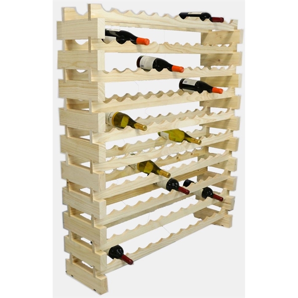 10 layer wine rack made of renewable plantation pine wood, natural.... from ASI 55450 Franmara Inc