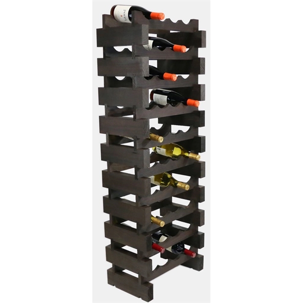 10 layer wine rack made of renewable plantation pine wood, stained.... from ASI 55450 Franmara Inc