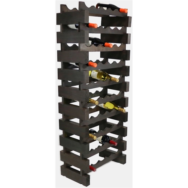10 layer wine rack made of renewable plantation pine wood, stained.... from ASI 55450 Franmara Inc