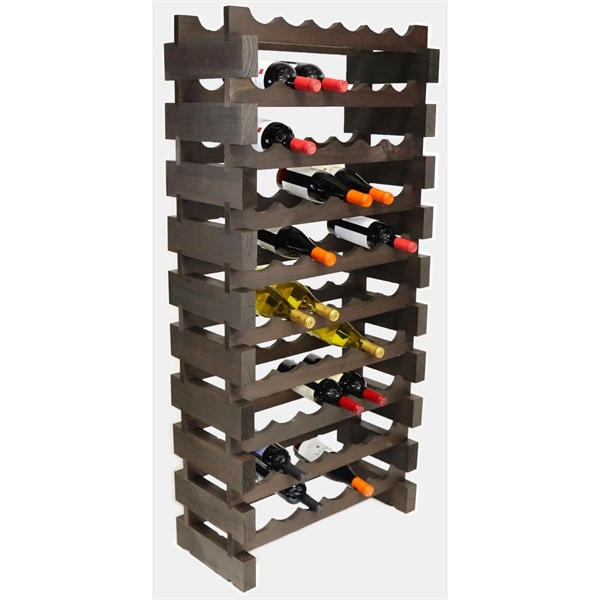 10 layer wine rack made of renewable plantation pine wood, stained.... from ASI 55450 Franmara Inc