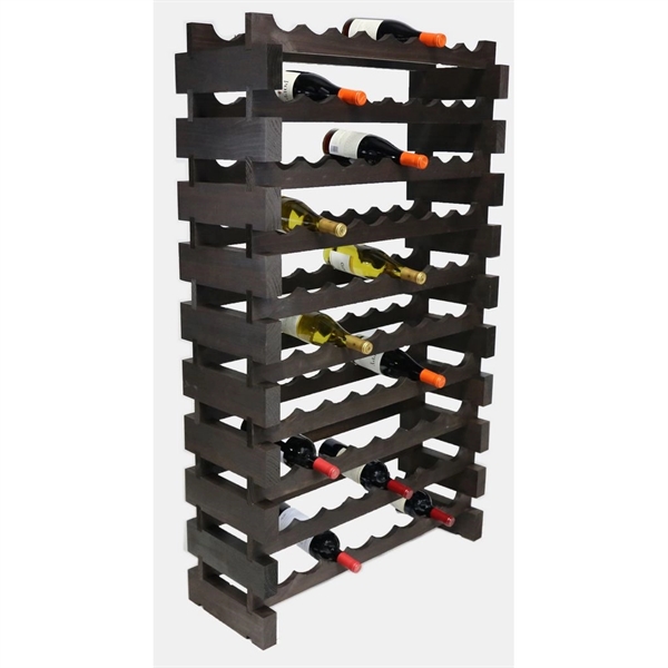 10 layer wine rack made of renewable plantation pine wood, stained.... from ASI 55450 Franmara Inc
