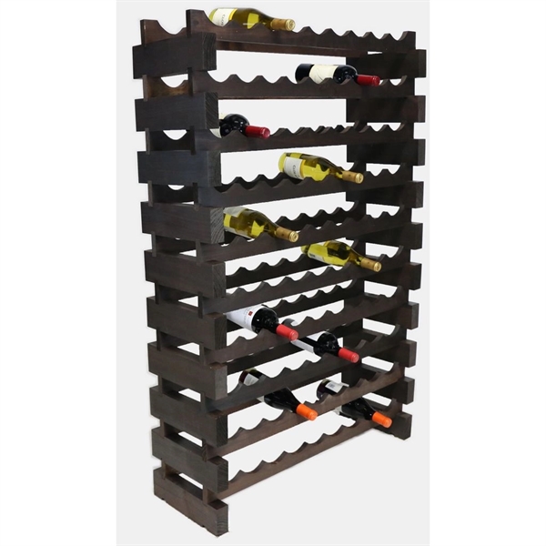 10 layer wine rack made of renewable plantation pine wood, stained.... from ASI 55450 Franmara Inc