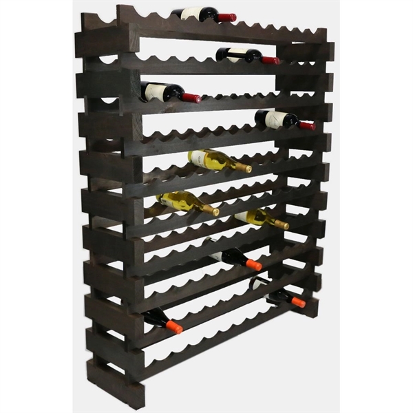 10 layer wine rack made of renewable plantation pine wood, stained.... from ASI 55450 Franmara Inc