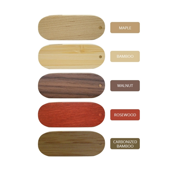 Wooden 2.0 USB flash drive with a swivel function available in... from ASI 37218 Athena Promo (tm)