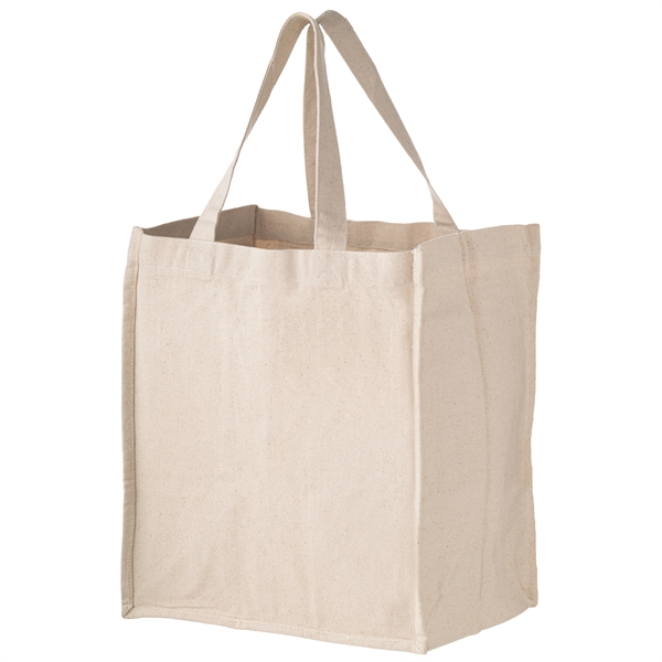 13" x 10" x 15" 14-ounce cotton canvas grocery tote with... from ASI 35290 American Ad Bag Co