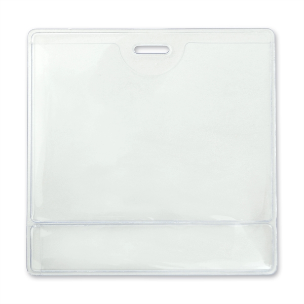 Premium display-style vinyl badge holders feature 2-pockets and a slot for... from ASI 79898 Promovision / PROMOVISION