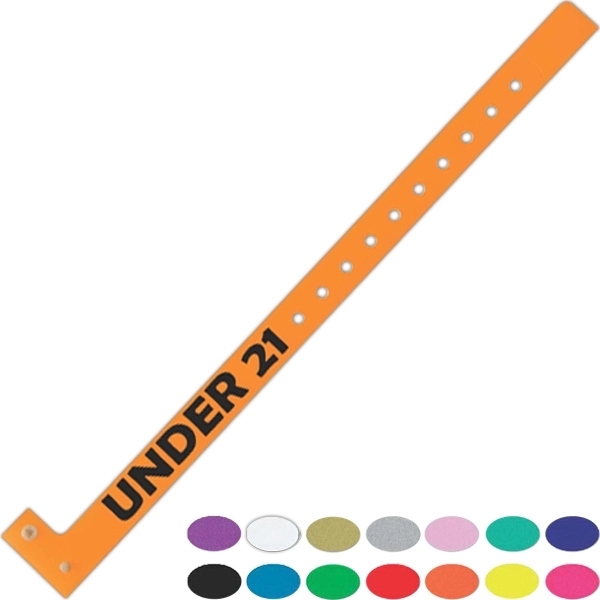 Wide plastic wristband, 1 1/8" x 10 1/4".... from ASI 68707 Marathon Mfg & Supply Co.
