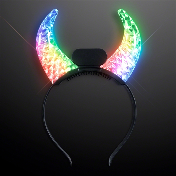 Blank or imprinted. Color changing LED devil horns. One size fits... from ASI 34194 ALightPromos / Alight Promotional Products