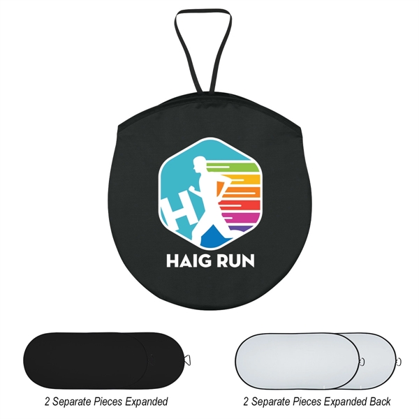 39" x 19 3/4" collapsible sun shade for car windshield with... from ASI 61125 Hit Promotional Products / Hit®