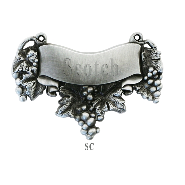 Decanter label tag with 5" chain that is engraved with various... from ASI 55450 Franmara Inc