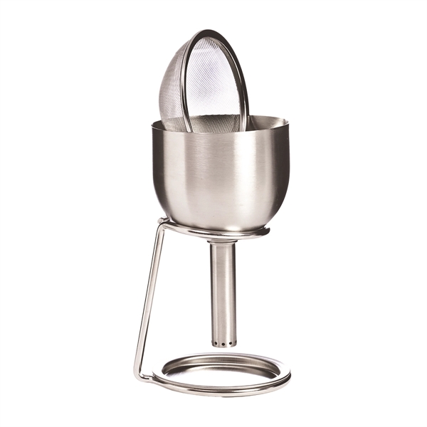 Stainless steel decanting funnel set with sediment screen and table stand.... from ASI 55450 Franmara Inc