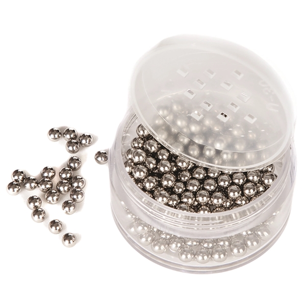 Container of 260 stainless steel 3.8mm decanter cleaning balls. Blank.... from ASI 55450 Franmara Inc