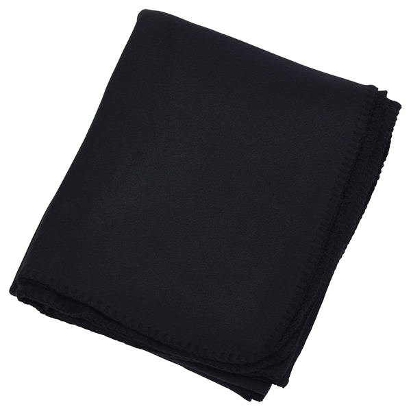 Black fleece promotional value throw blanket.... from ASI 98085 Wolfmark
