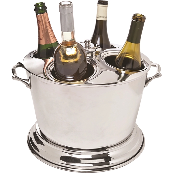 Four bottle cooler with double wall and welded in compartments.... from ASI 55450 Franmara Inc