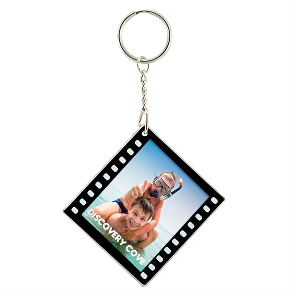 Film strip snap-in key tag with photo insert section.... from ASI 62190 Illini