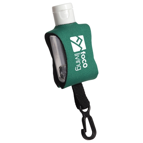 US STOCKED 1.0 oz Antibacterial Hand Sanitizer with Leash... from ASI 40544 Binaco