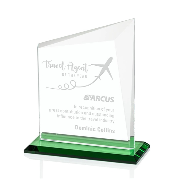 A gorgeous panel of Starfire glass with an emerald base and... from ASI 84592 St Regis Group / St Regis