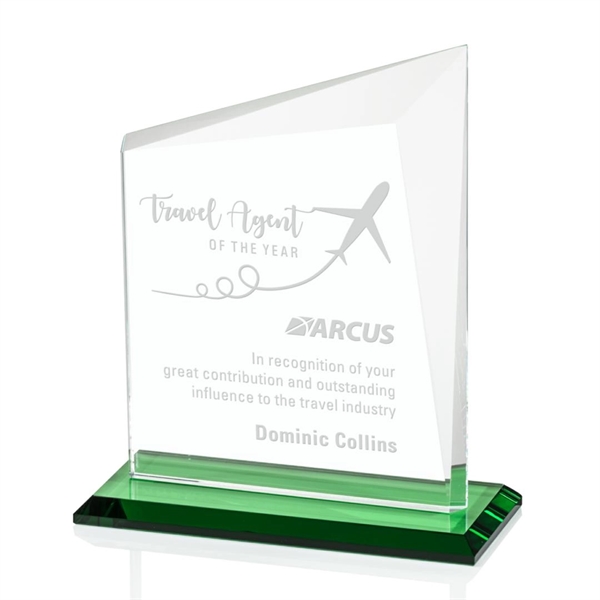 A gorgeous panel of Starfire glass with an emerald base and... from ASI 84592 St Regis Group / St Regis