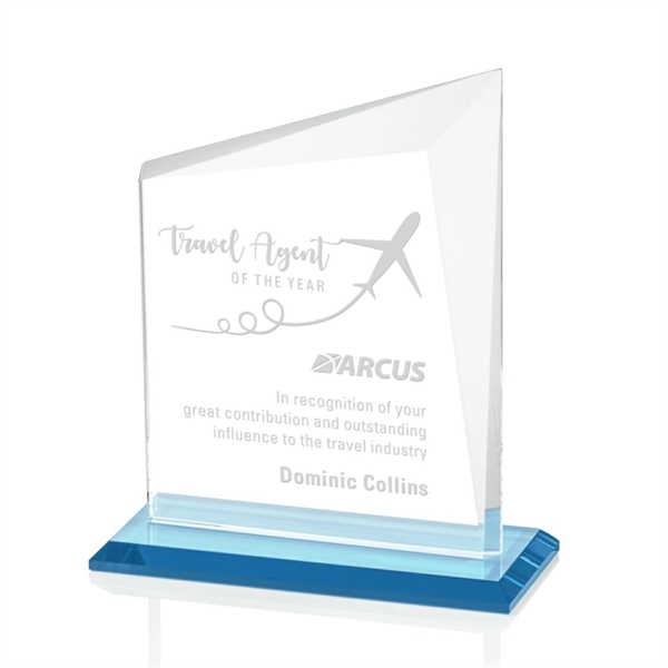 A gorgeous panel of Starfire glass with a sky blue base... from ASI 84592 St Regis Group / St Regis