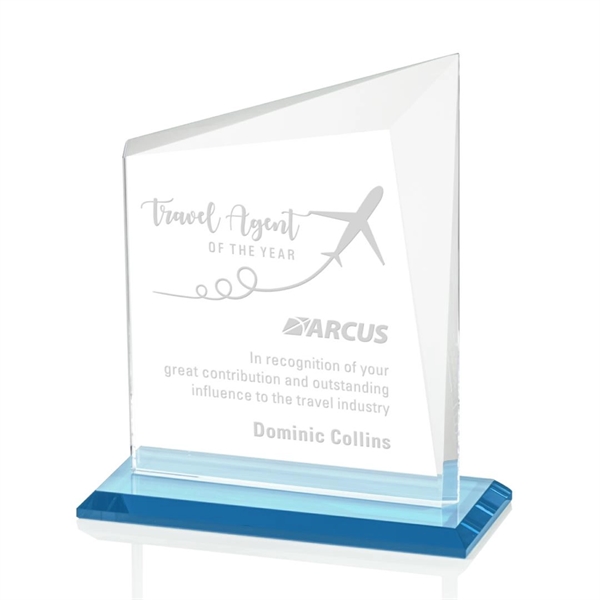 A gorgeous panel of Starfire glass with a sky blue base... from ASI 84592 St Regis Group / St Regis